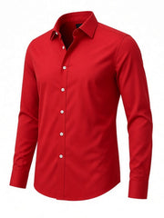 Chemise manches longues unie — vue de face