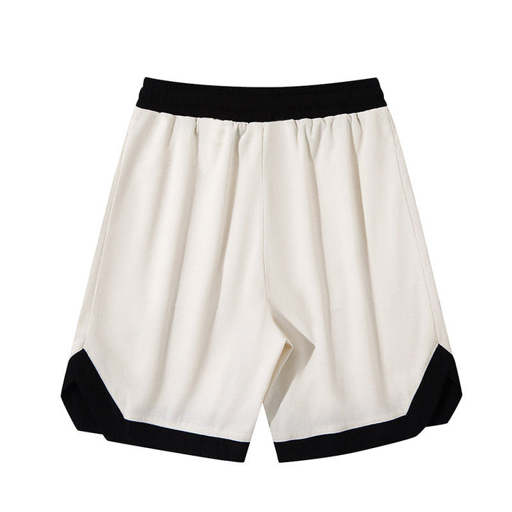 Short basketball rétro beige, vue de dos