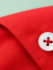 Chemise manches longues unie — détail du col