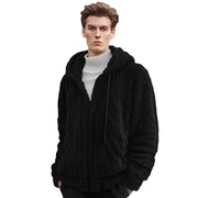 Veste à motifs en relief noir — vue portée de face