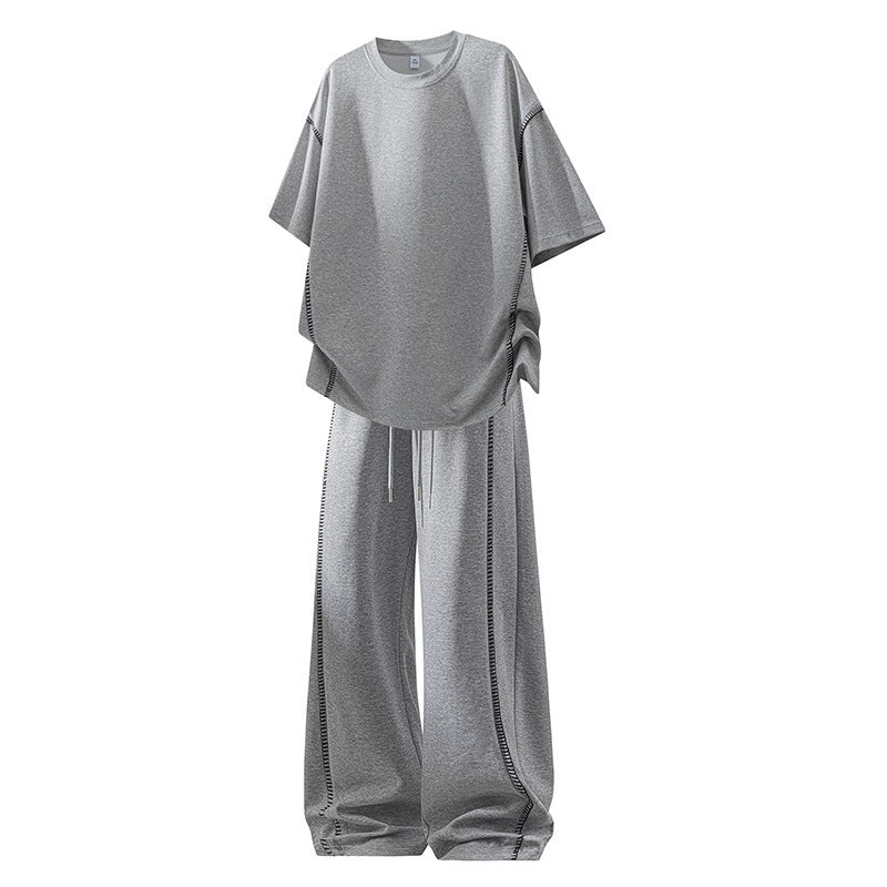 Ensemble coordonné gris clair, vue de face
