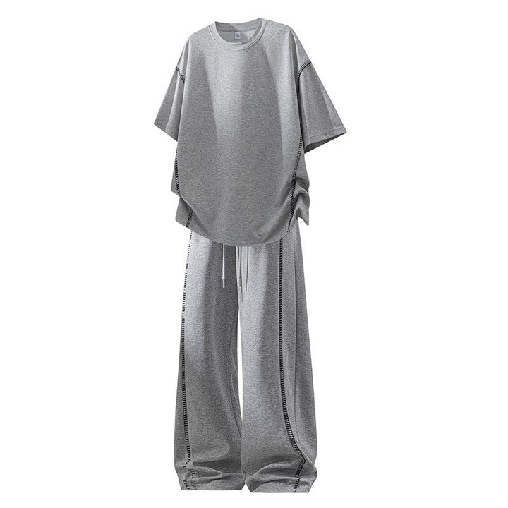 Ensemble coordonné gris clair, vue de face