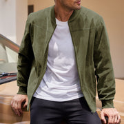Veste décontractée légère vert olive — vue portée de face