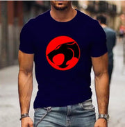 T-shirt imprimé anime bleu marine — vue portée de face