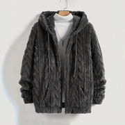 Veste à motifs en relief gris foncé — vue sur cintre, face