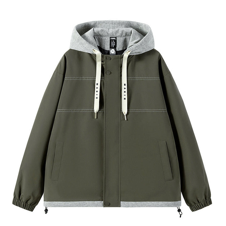 Veste à capuche contrastante