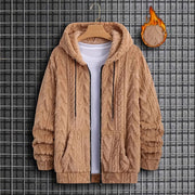 Veste à motifs en relief camel — vue sur cintre, face