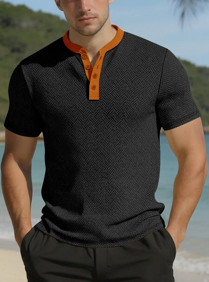 T-shirt col tunisien