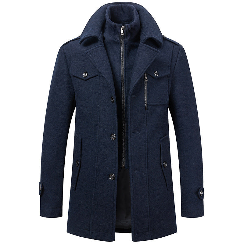 Manteau à revers boutonné 2-en-1