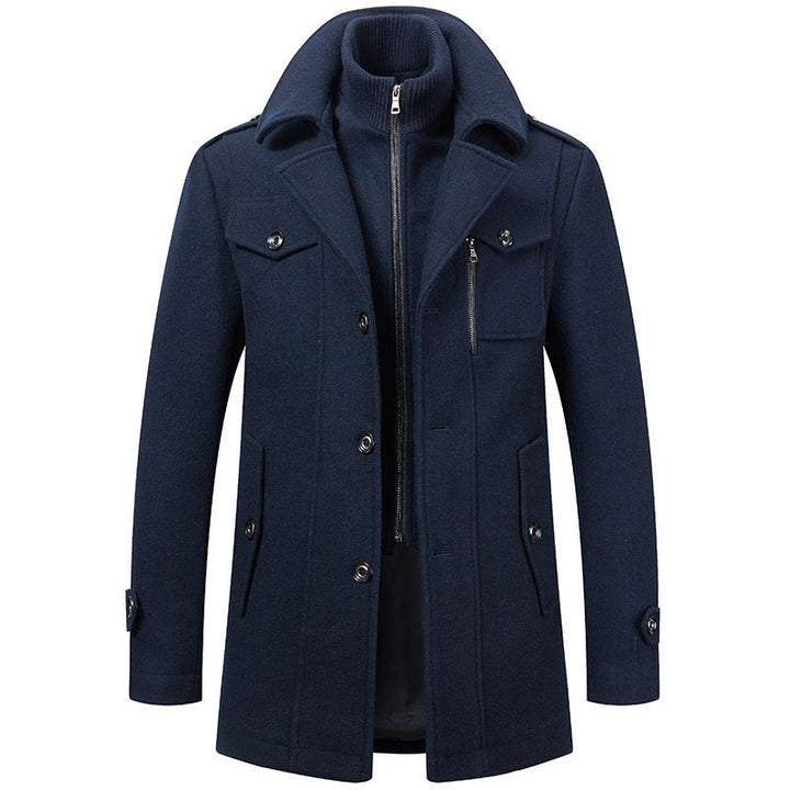 Manteau à revers boutonné 2-en-1