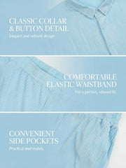 Ensemble chemise côtelée et pantalon
