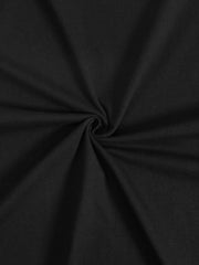 T-shirt col rond grandes tailles noir — gros plan de la texture du tissu