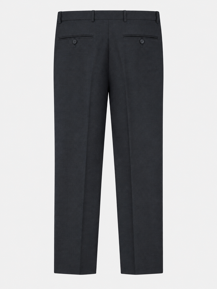 Pantalon regular anthracite seul, vue de dos et poches arrière