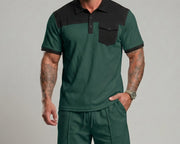 Détail du produit : Ensemble polo boutonné et short