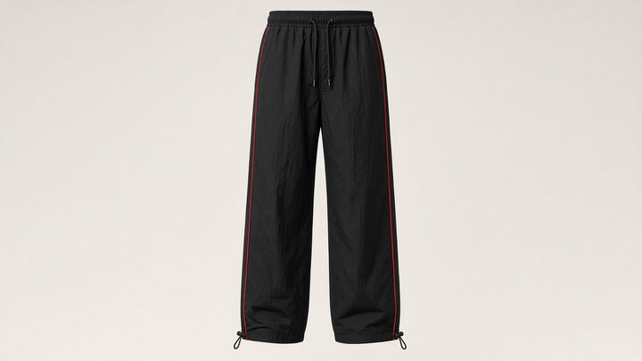 Pantalon jogging rayé — vue de face. Soniel Paris.