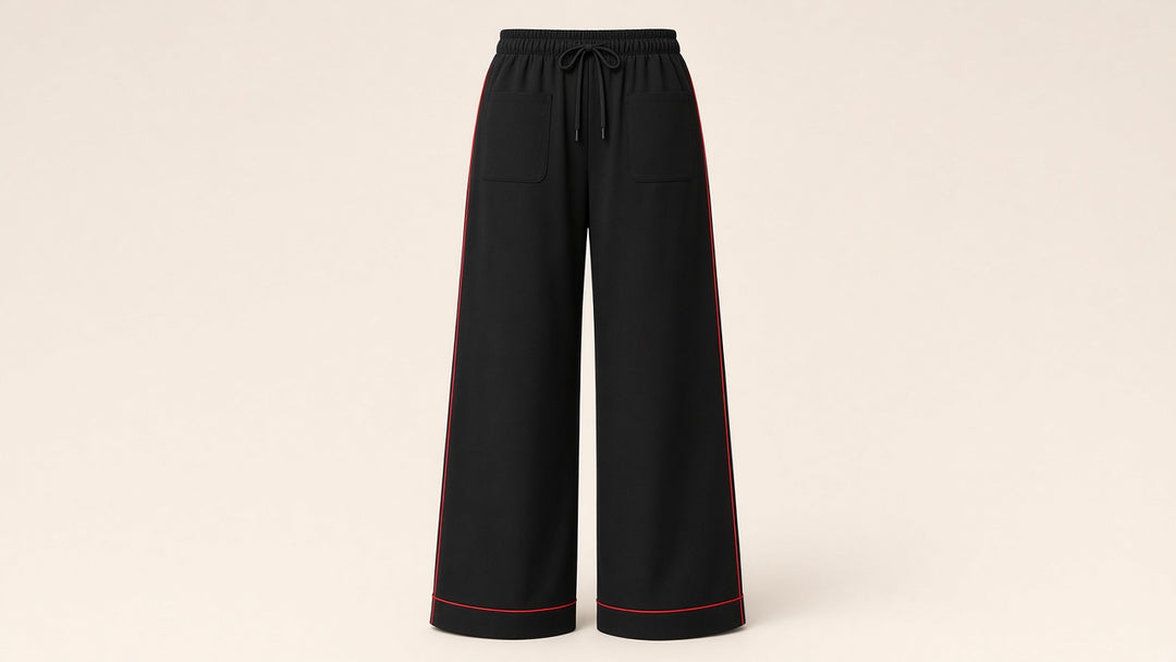 Pantalon jogging rayé — vue de dos. Soniel Paris.