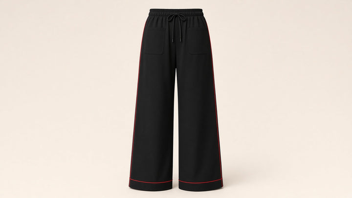 Pantalon jogging rayé — vue de dos. Soniel Paris.