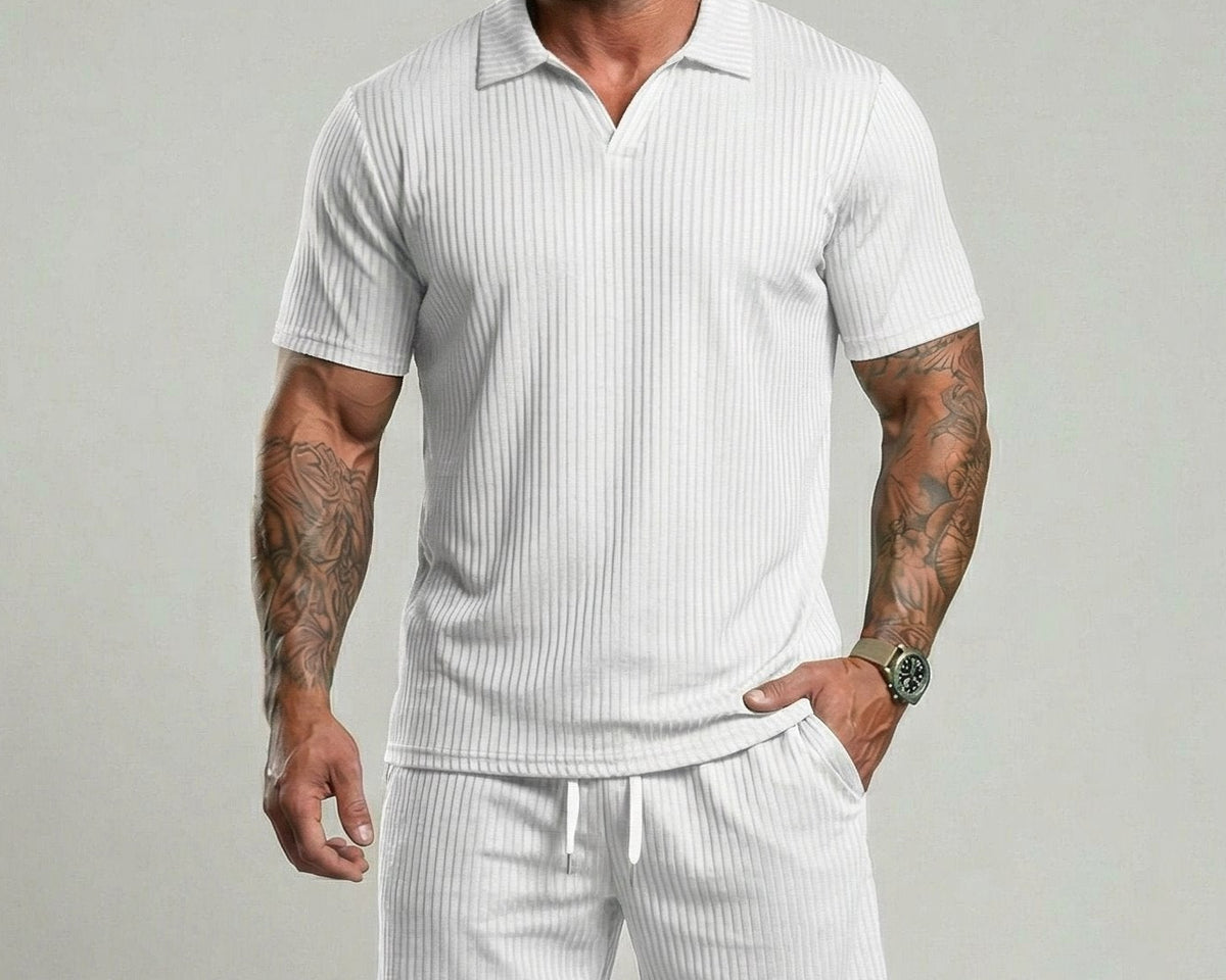 Ensemble polo côtelé et short