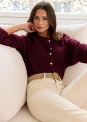 Gilet bordeaux coupe loose