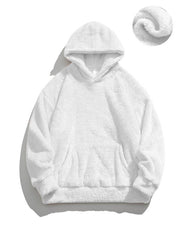 Sweat à capuche aspect peluche