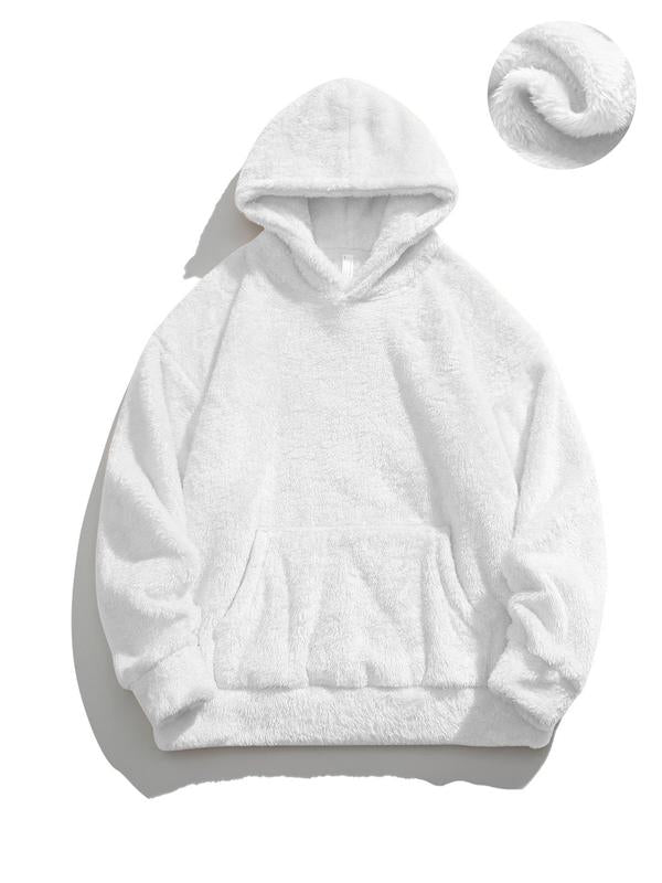 Sweat à capuche aspect peluche