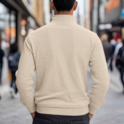 Veste texturée beige, vue portée de dos