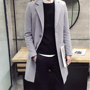 Manteau en laine Séraphin gris clair — vue portée de face, plan rapproché