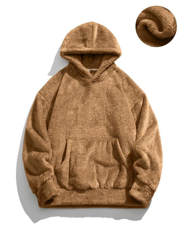 Sweat à capuche aspect peluche