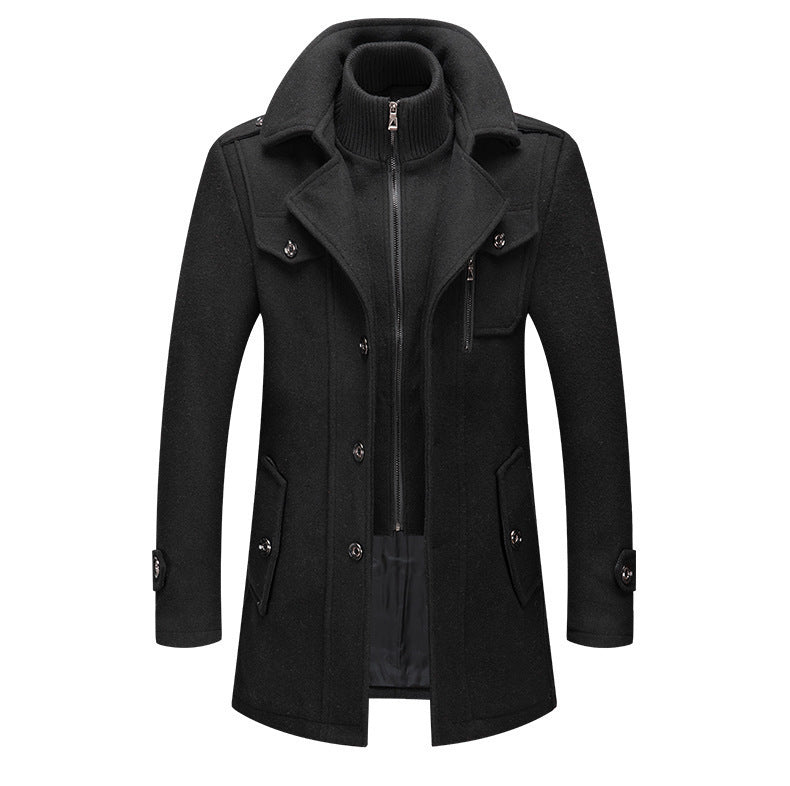 Manteau à revers boutonné 2-en-1