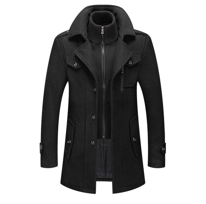 Manteau à revers boutonné 2-en-1
