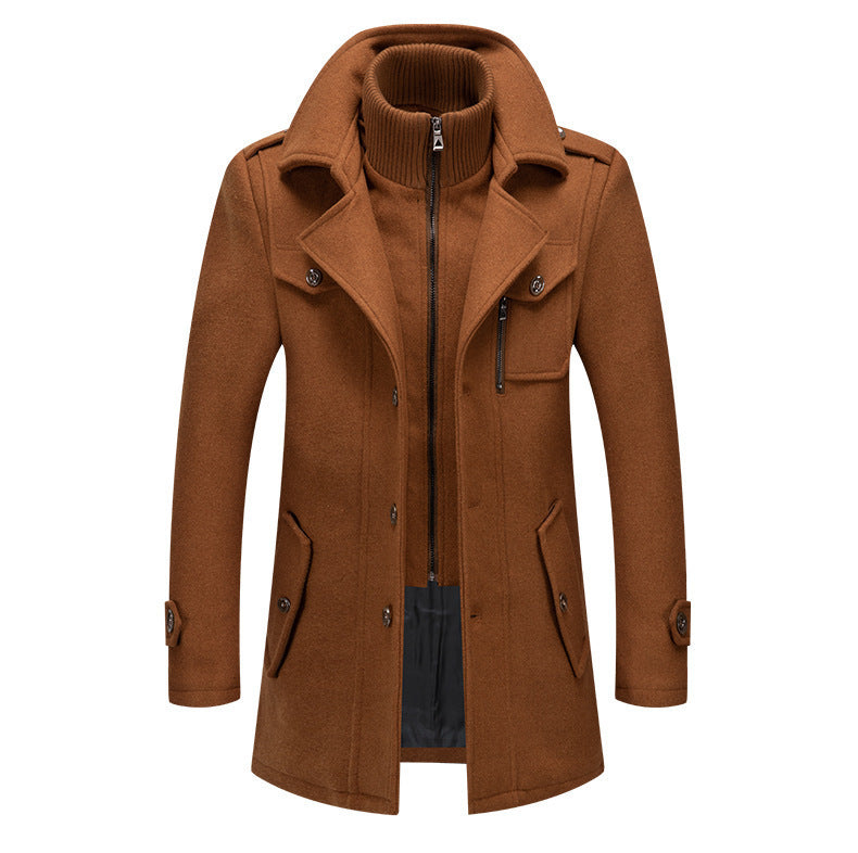 Manteau à revers boutonné 2-en-1