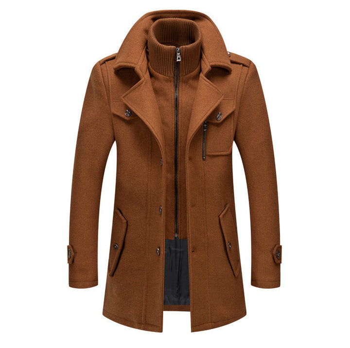 Manteau à revers boutonné 2-en-1