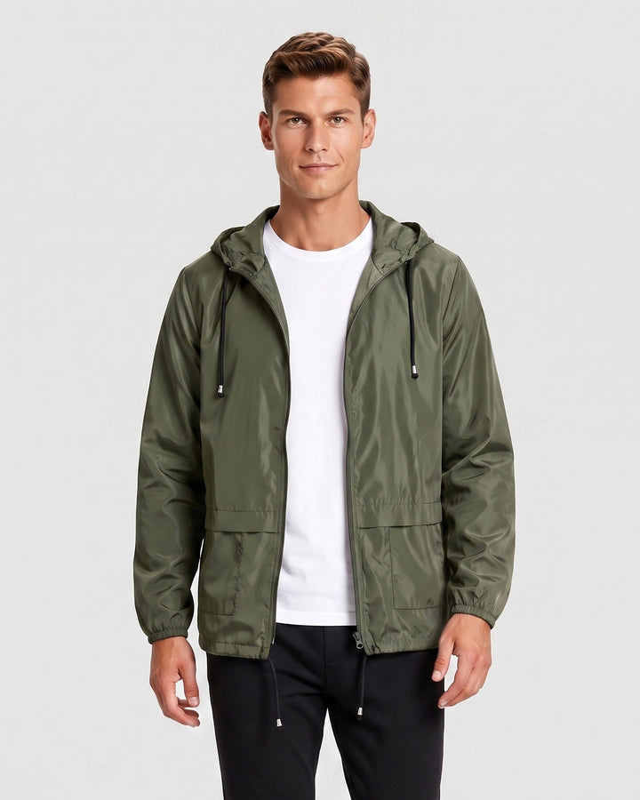 Veste légère à capuche, porté