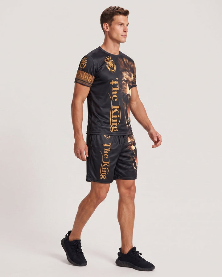 Ensemble t-shirt et short motif lion — vue complémentaire du produit.