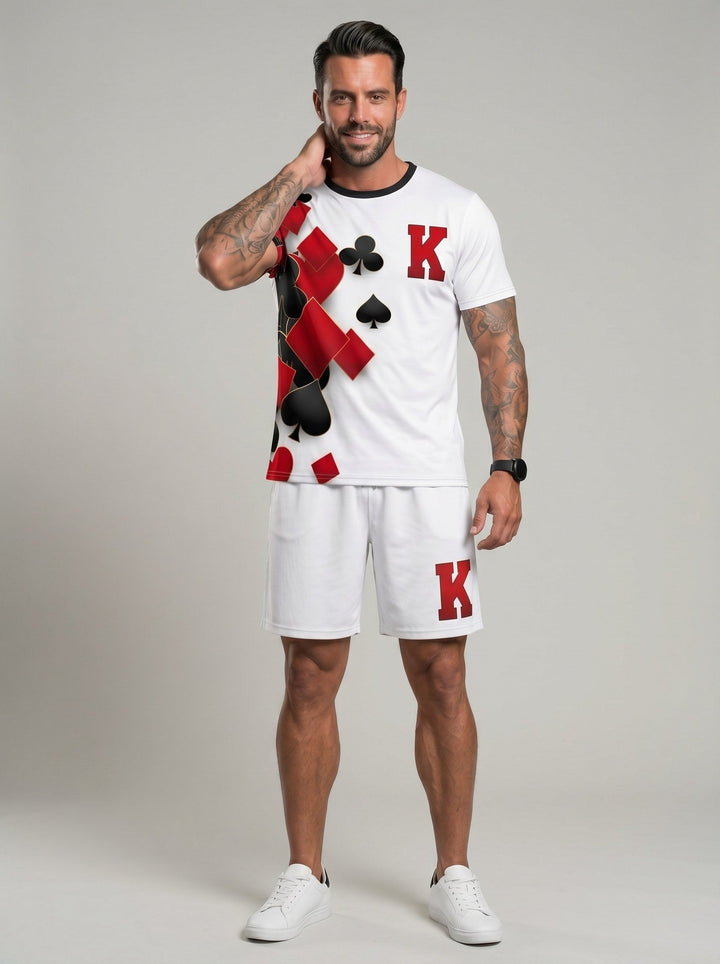 Ensemble sport blanc, vue portée de face