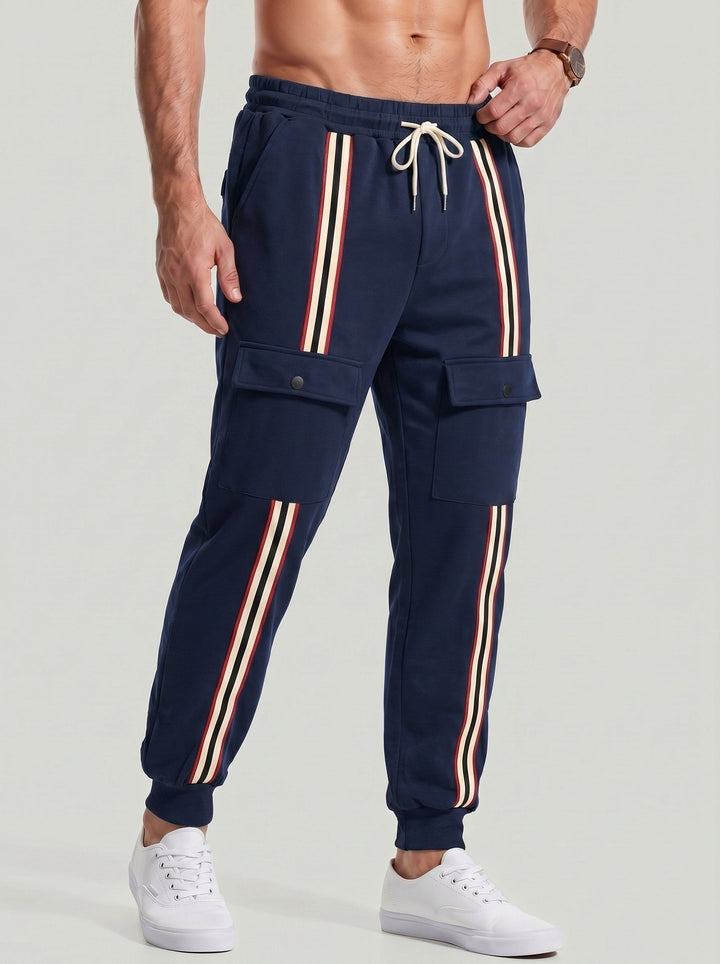 Jogger cargo à bandes contrastées — vue complémentaire du produit.
