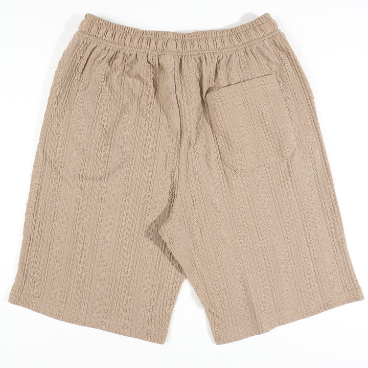 Ensemble chemise et short texturés, porté