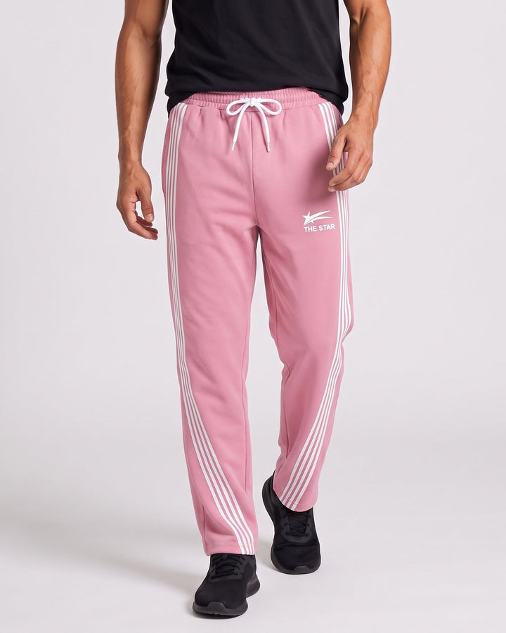 Pantalon jogging à bandes latérales, porté