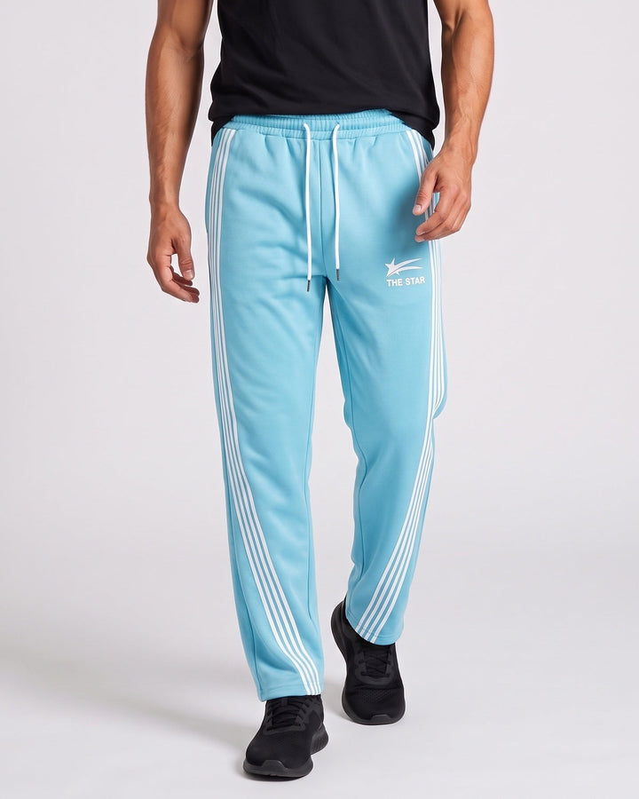 Pantalon jogging à bandes latérales, porté