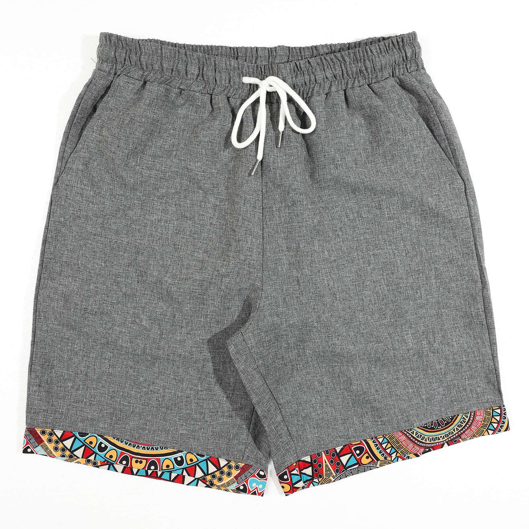 Tenue haut et short gris, short vue de face