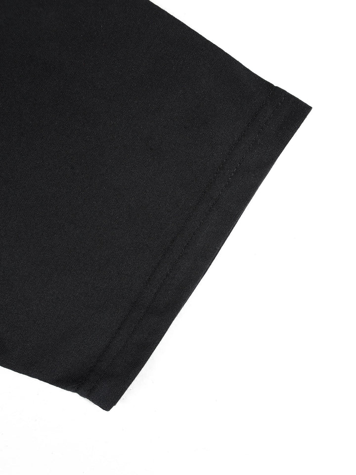 Chemise noire à manches courtes — vue complémentaire du produit.