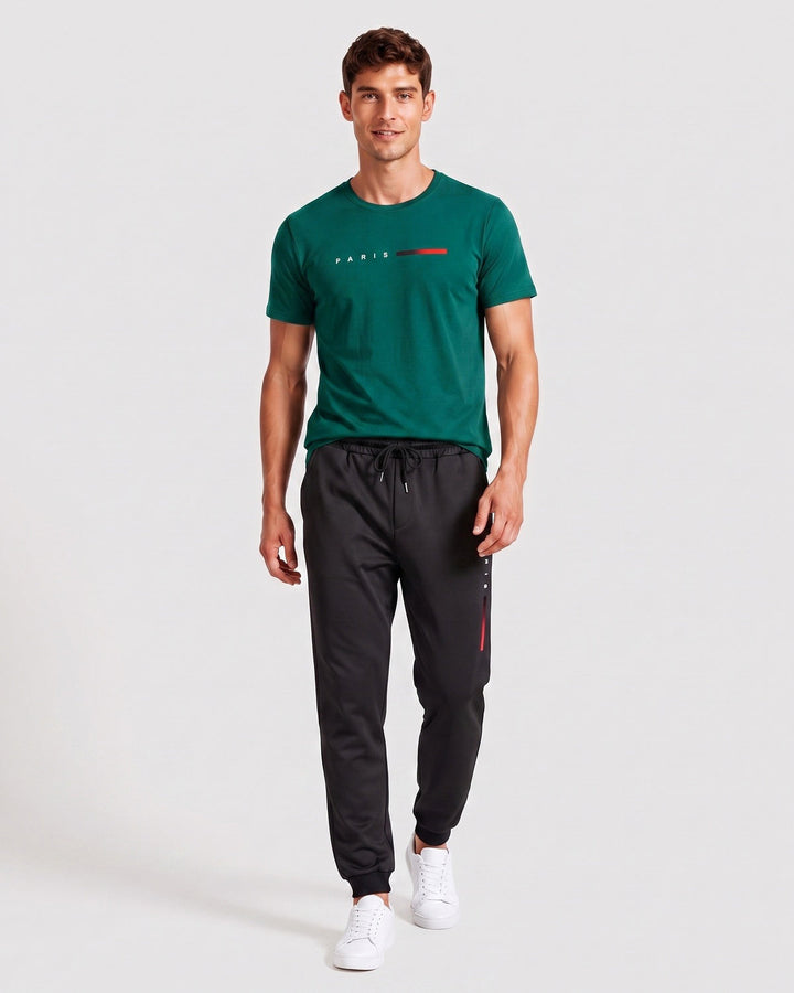 Ensemble haut et pantalon, porté