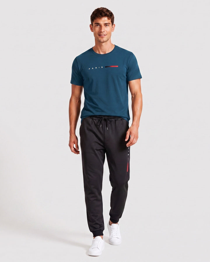 Ensemble haut et pantalon, porté
