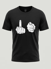 T-shirt noir uni à manches courtes — vue complémentaire du produit.