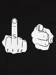 T-shirt noir uni à manches courtes — vue complémentaire du produit.