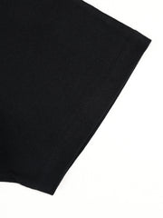 T-shirt noir uni à manches courtes — vue complémentaire du produit.
