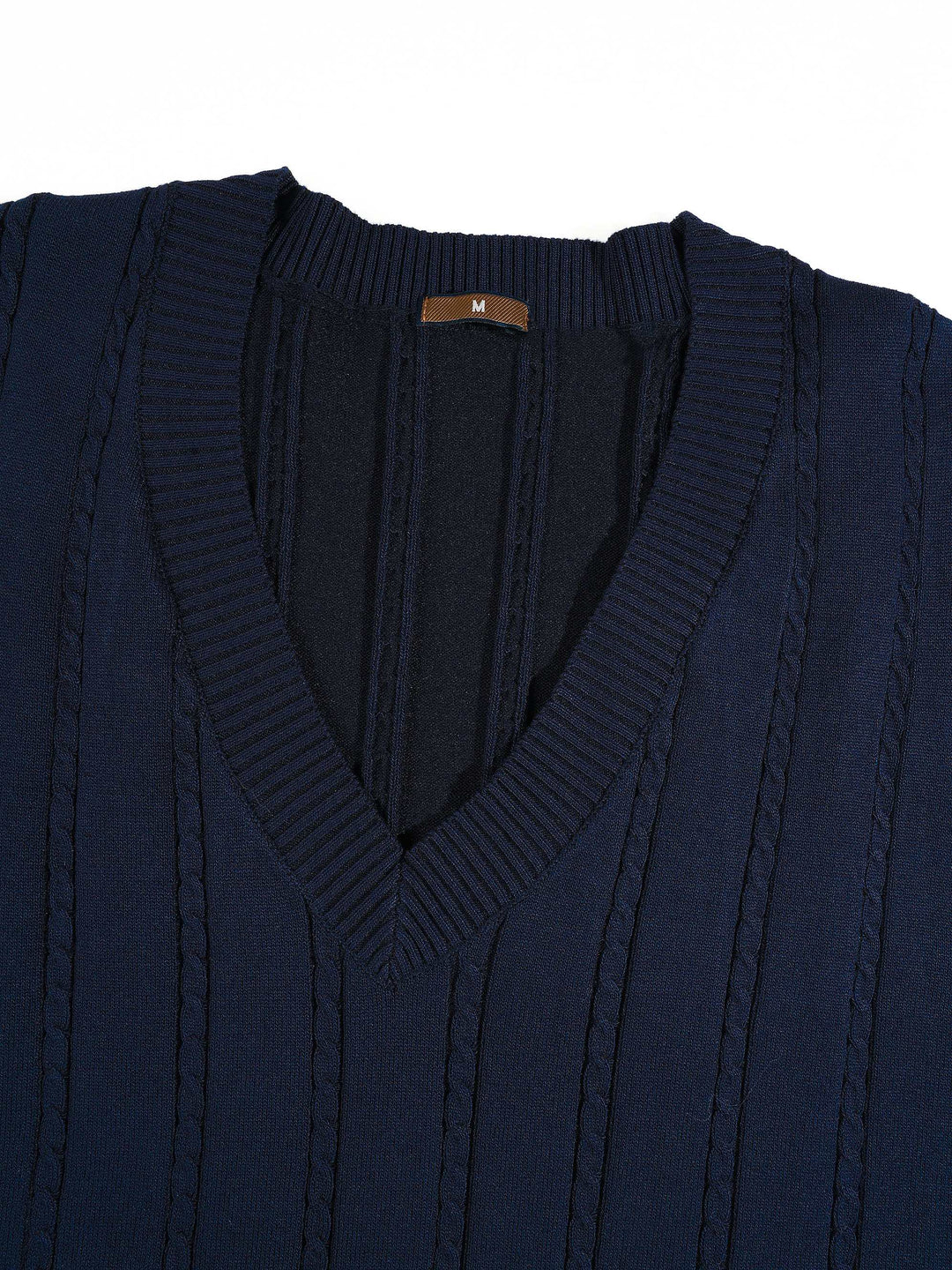 Gilet en maille sans manches à col V — vue de côté