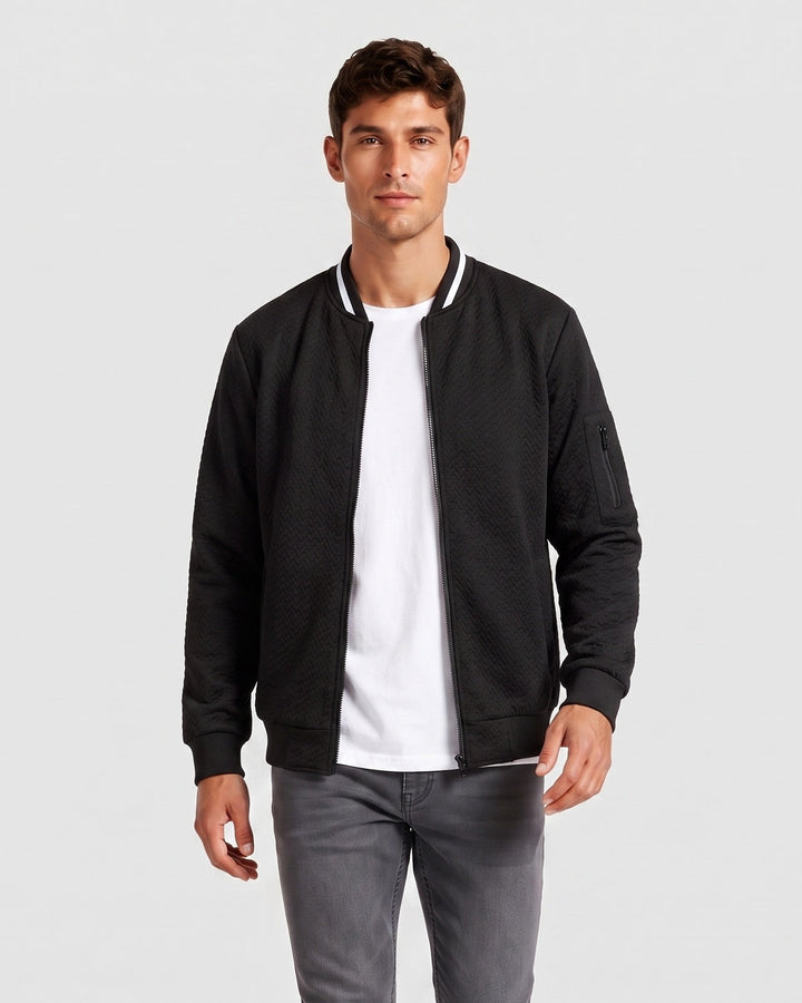 Blouson style baseball, porté
