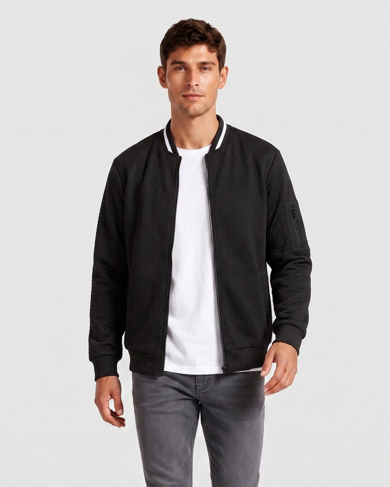 Blouson style baseball, porté