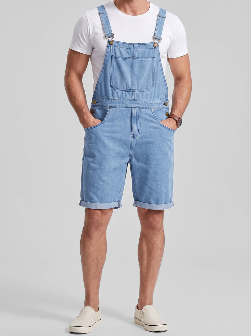 Salopette short à bretelles — vue principale du produit.